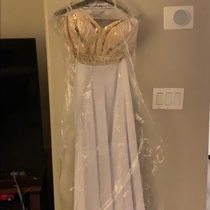 Prom or wedding style long hand made dress